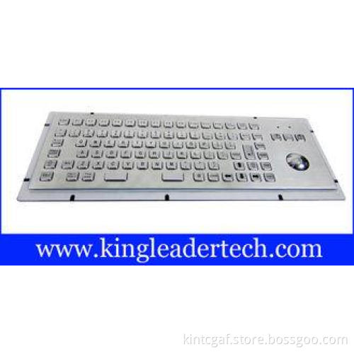 86 keys IP65 rated stainless steel industrial kiosk keyboar